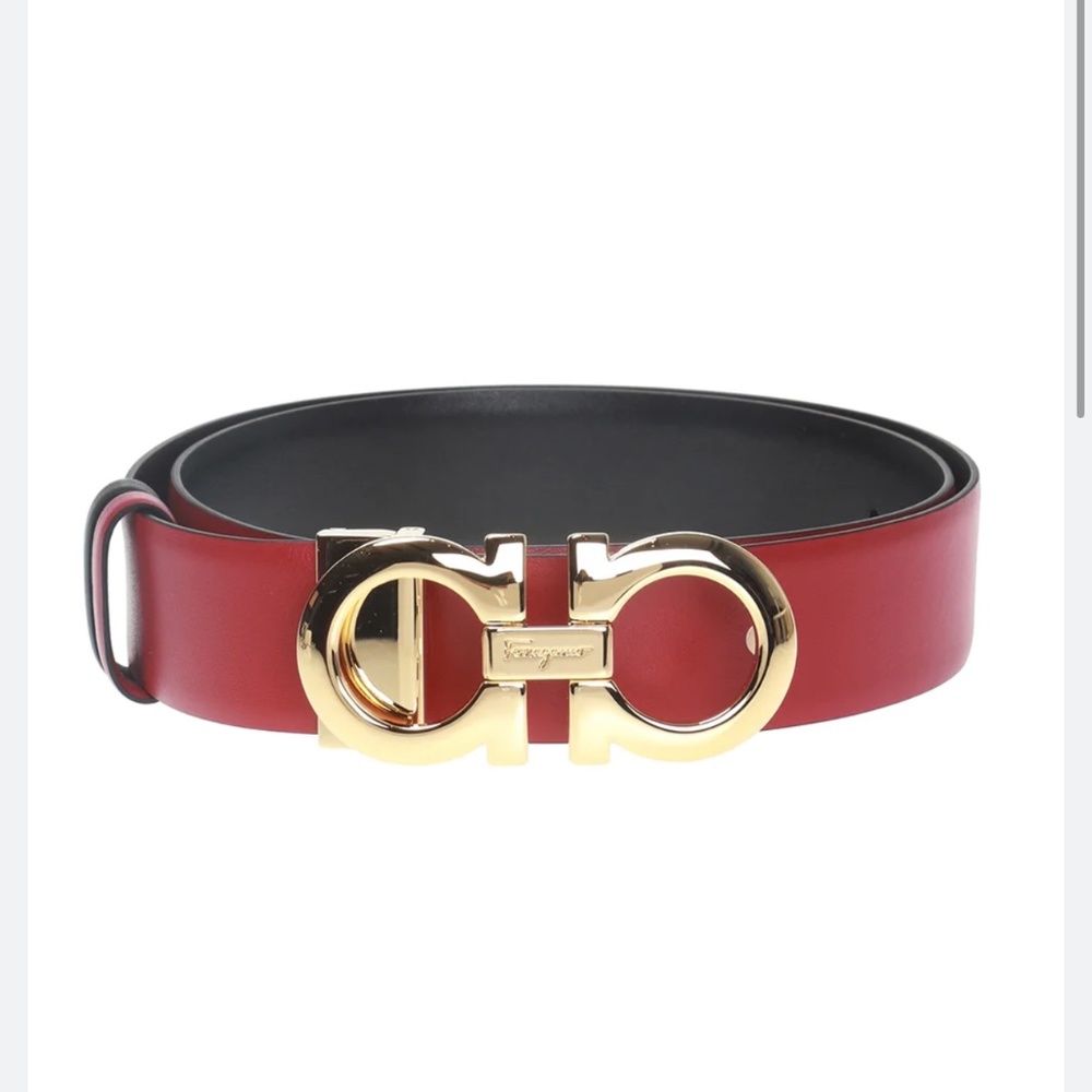 SALVATORE FERRAGAMO Double Gancini Thin Women's Belt